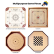 32 Blue and Yellow Carrom / Pichenotte / Croquignole Rings - (Blue / Yellow / Natural / Black / White) - Anneaux De Pichenottes - Game Accessories / Accessoires De Jeu
