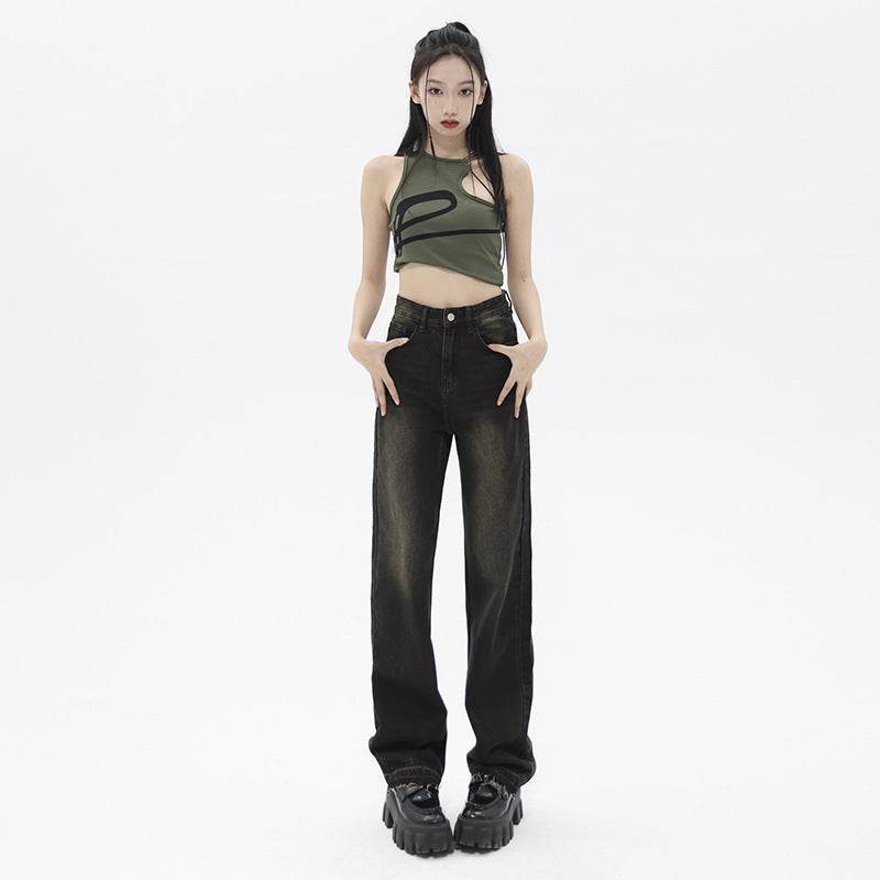 Low rise Distressed Oversized Street style Jean Pant women