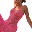 Solid Color Knitted Hollow Beach Bikini Swimsuit Blouse