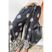 Casual Drawstring Spring Summer Wide Leg Linen Boho Pant women