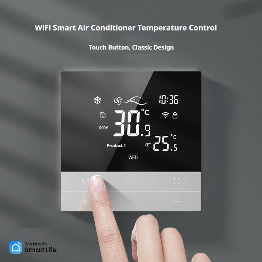 Central Air Conditioning Touch Screen LCD Thermostat Panel