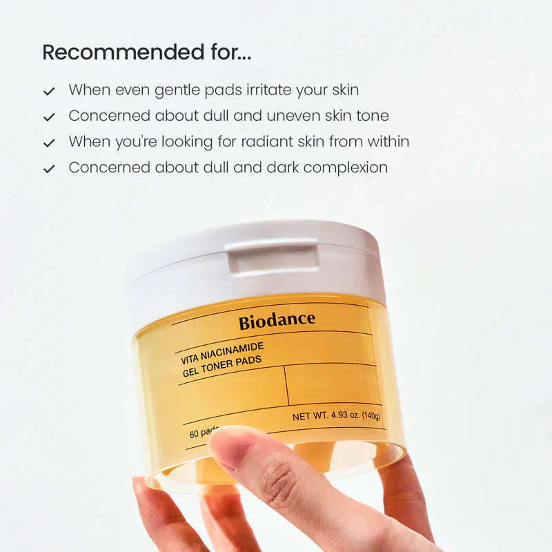 Biodance Vita Niacinamide Gel Toner Pad 140g / 60pads