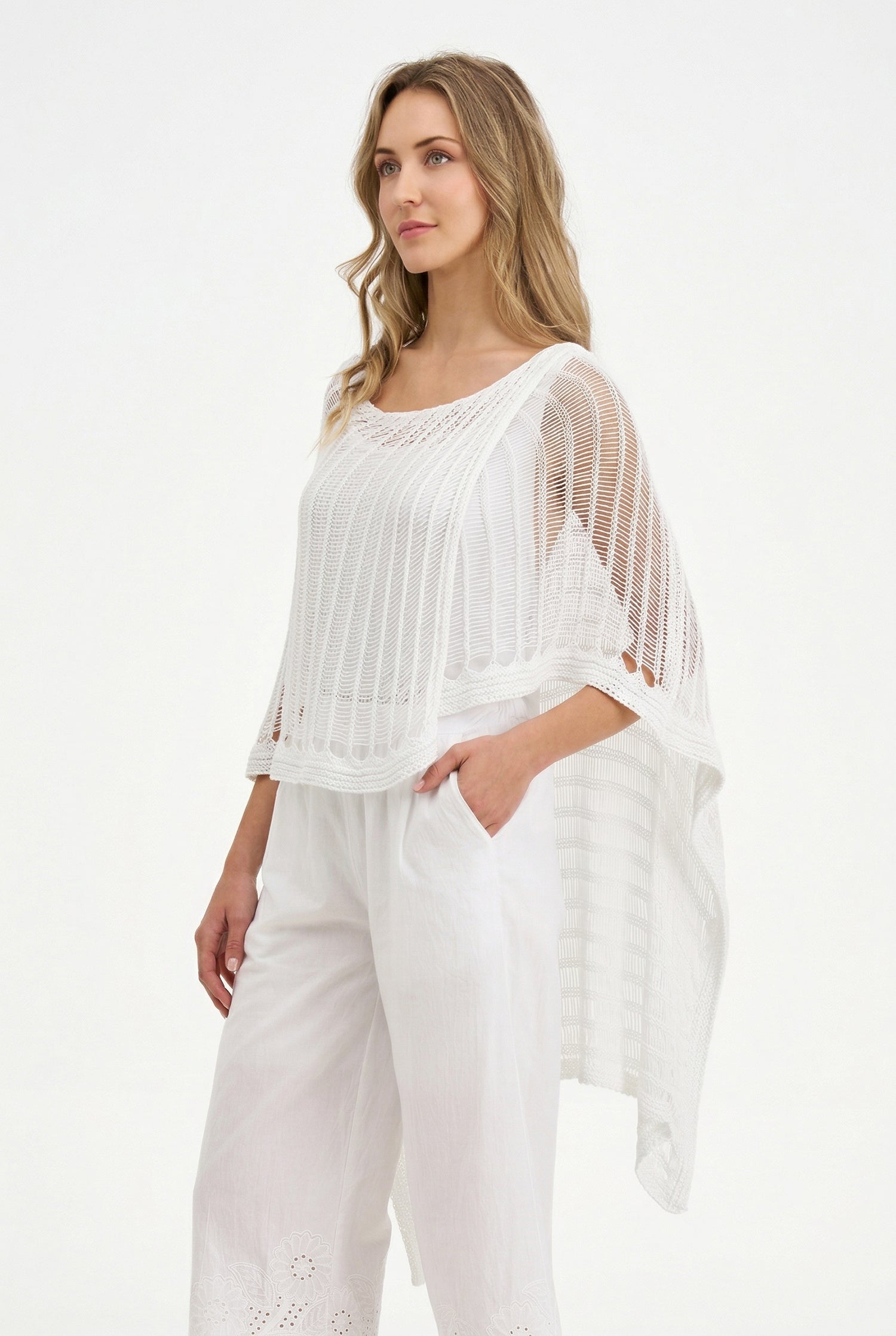 Women's Knit Poncho Top