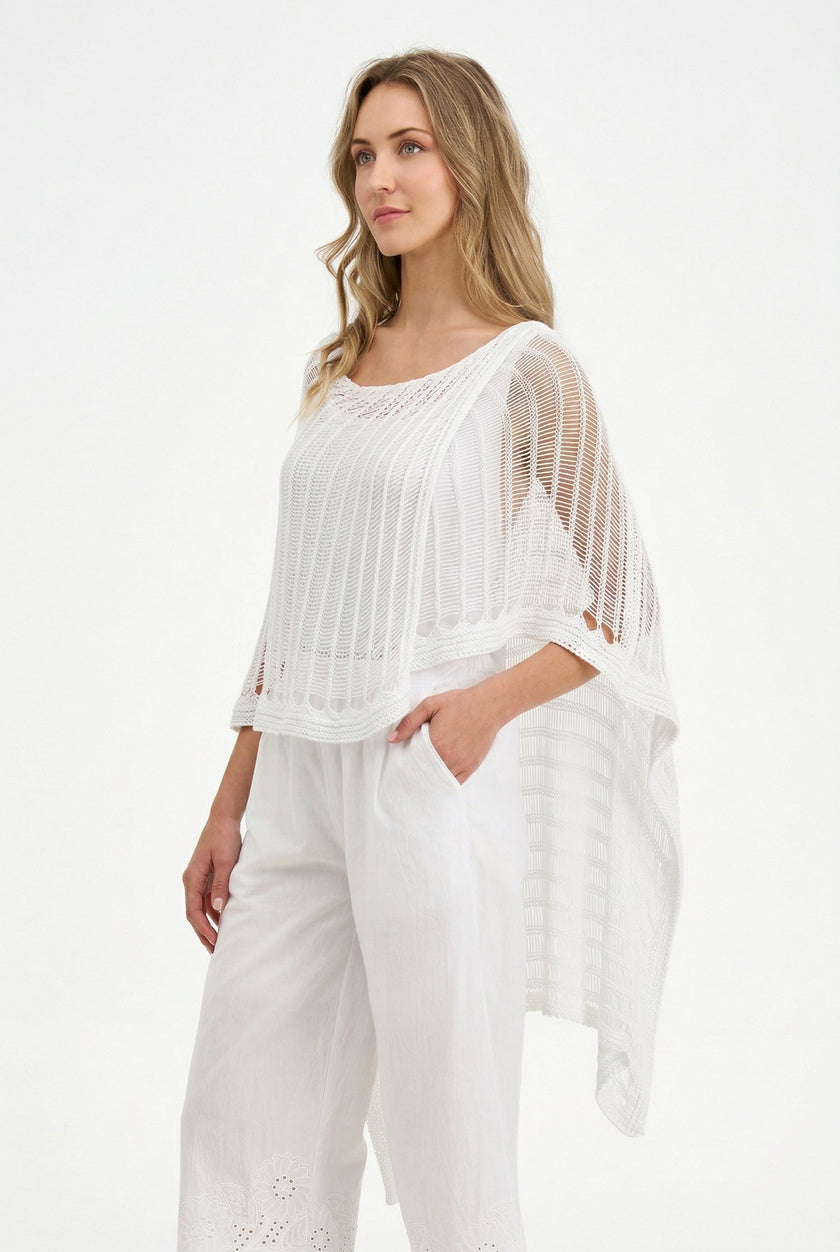 Women's Knit Poncho Top