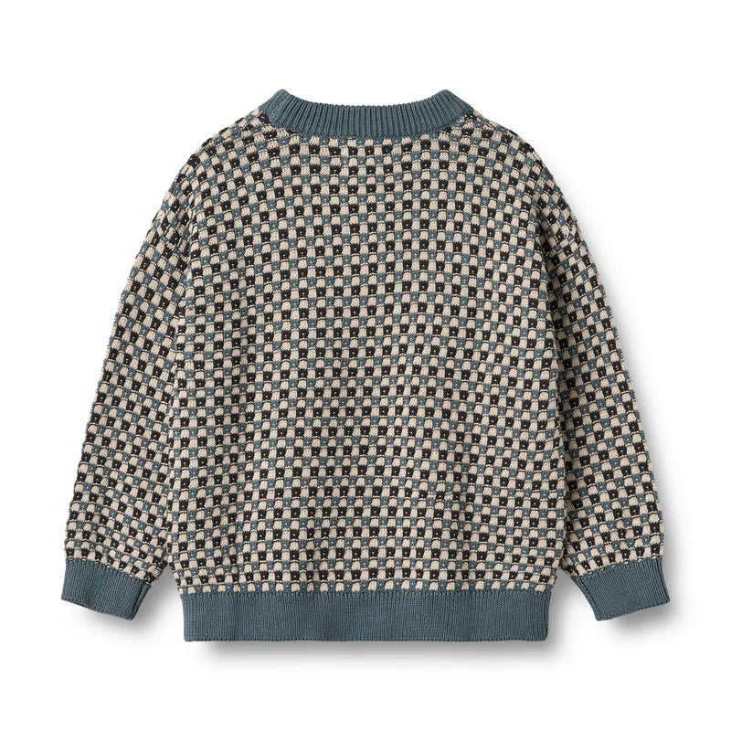 Jaquard Pullover Flores | Stormy Weather | Wheat Kids