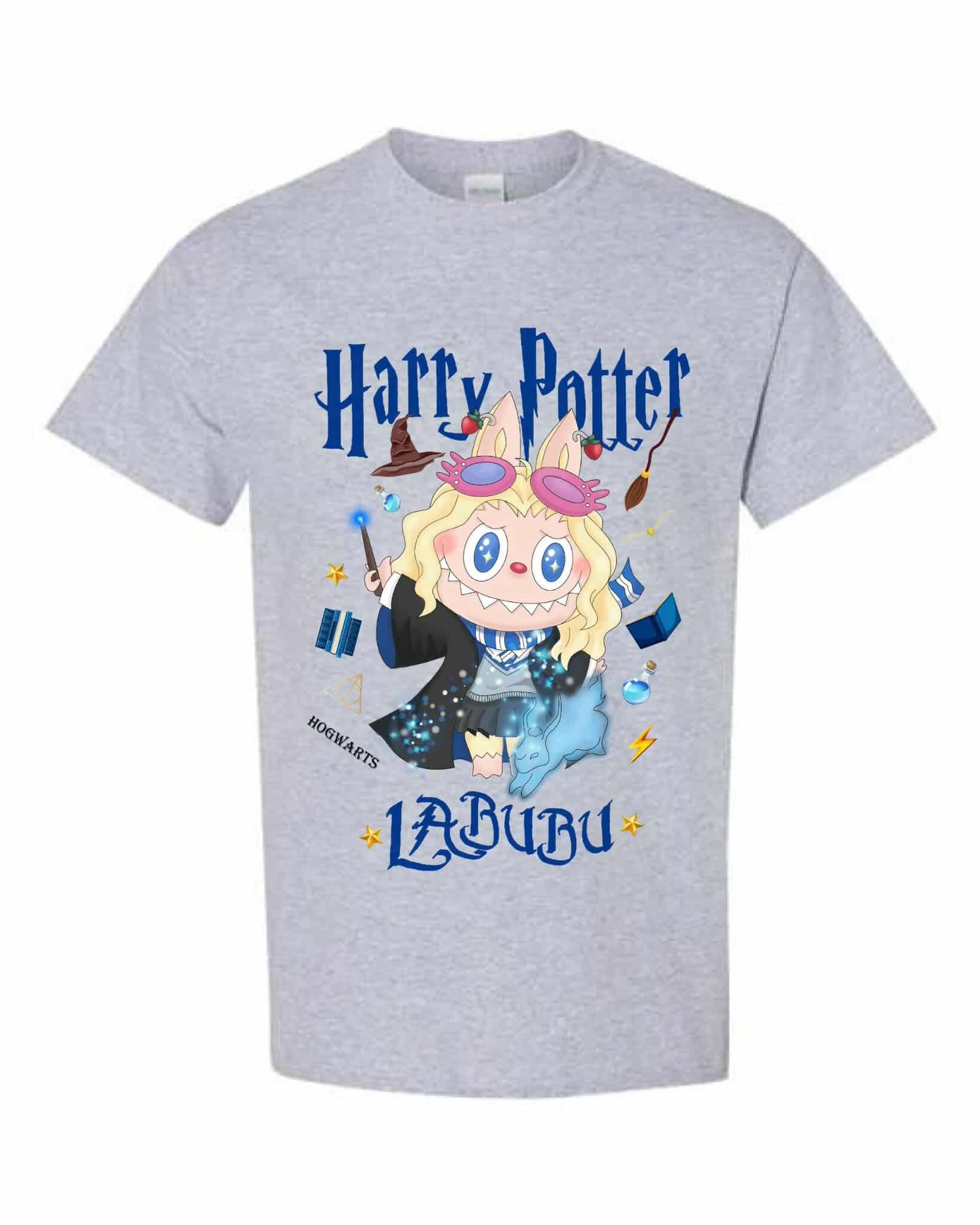 [Adult size] Harry Potter Labubu T-Shirt – Kawaii Wizard Graphic Tee, 100% Cotton