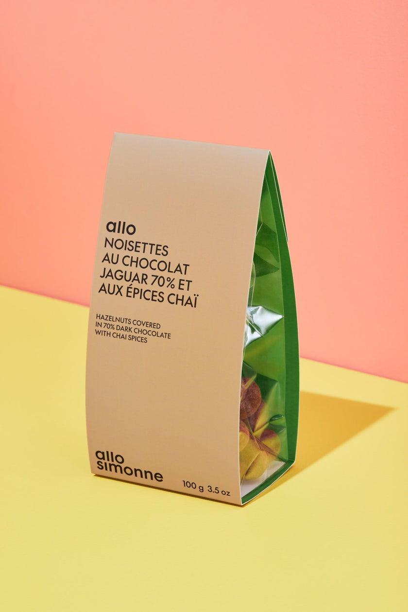 Dragées Noisettes Chocolat Jaguar Épices Chaï