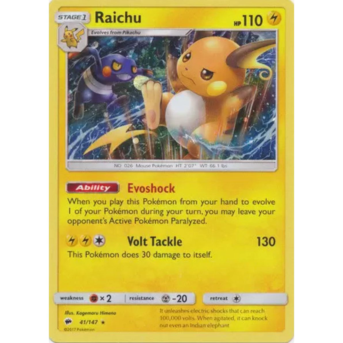 Raichu - 41/147 (Cosmos Holo) (041/147) (BLE)