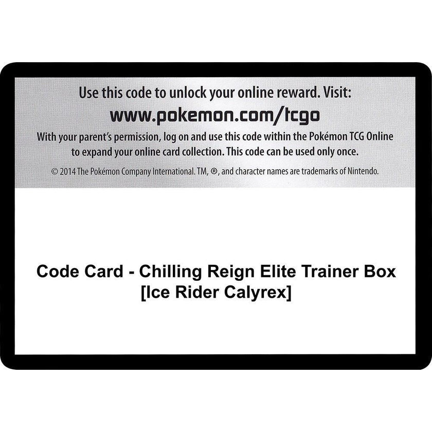 Code Card - Chilling Reign Elite Trainer Box [Ice Rider Calyrex] (SWSH06)