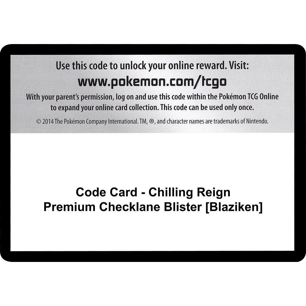 Code Card - Chilling Reign Premium Checklane Blister [Blaziken] (SWSH06)