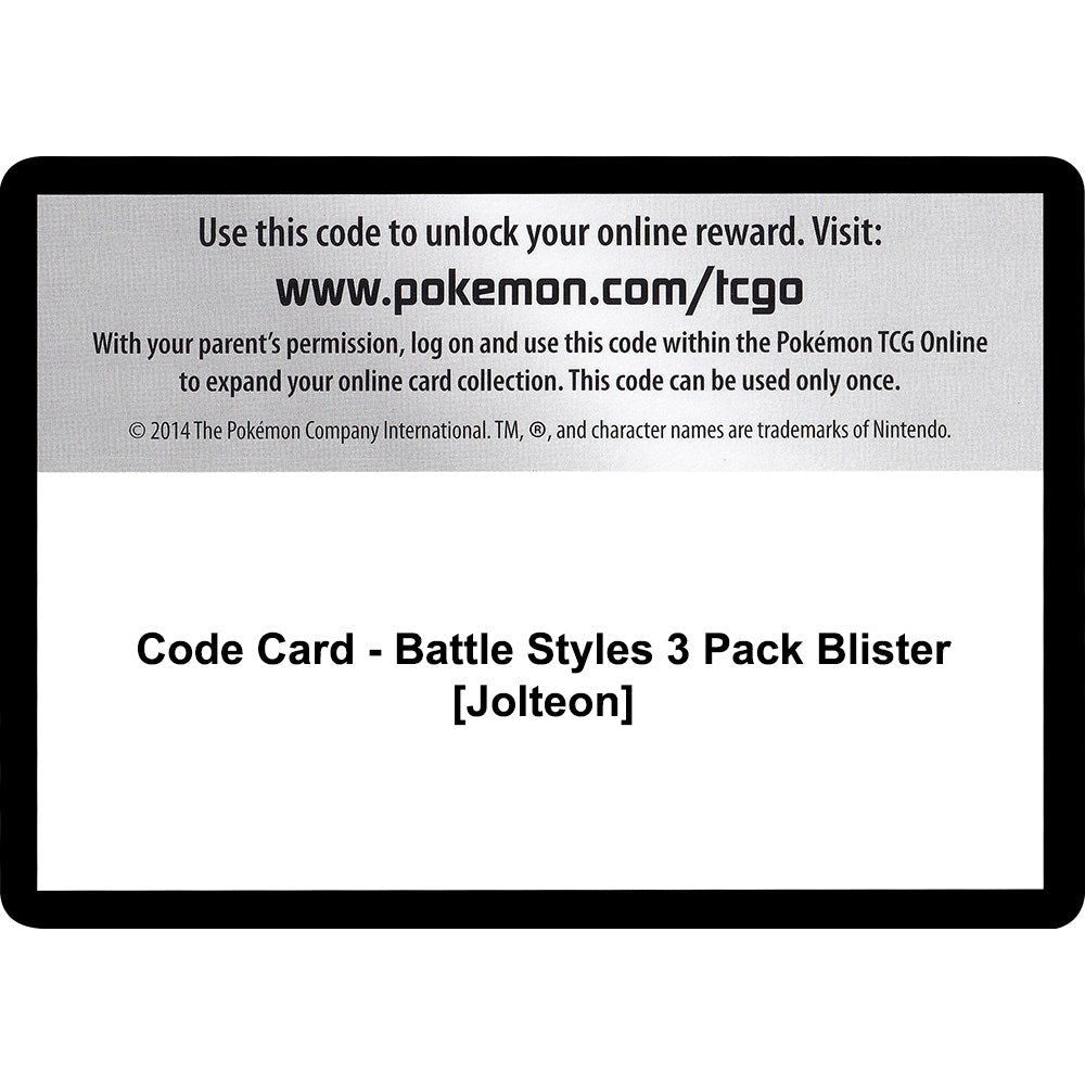 Code Card - Battle Styles 3 Pack Blister [Jolteon] (SWSH05)