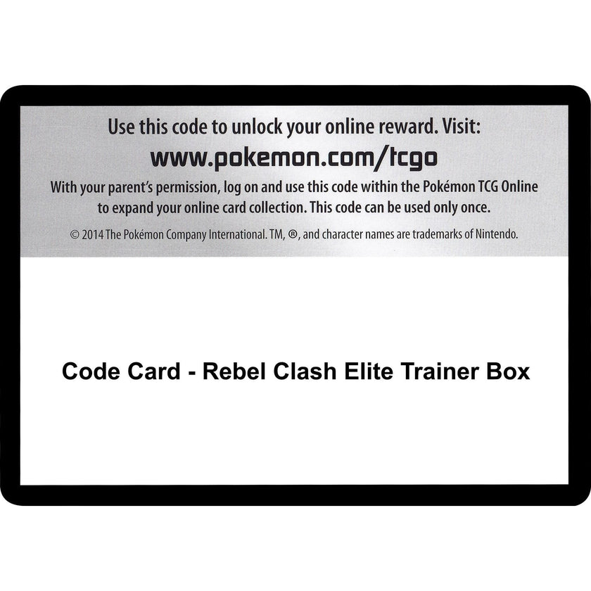 Code Card - Rebel Clash Elite Trainer Box (SWSH02)