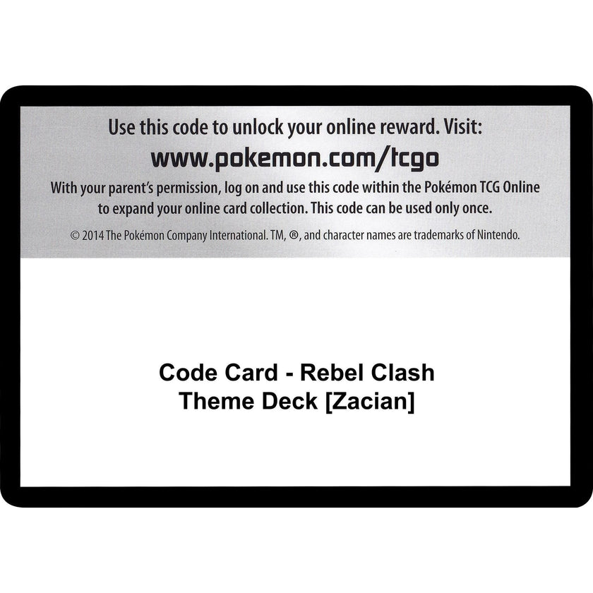Code Card - Rebel Clash Theme Deck [Zacian] (SWSH02)