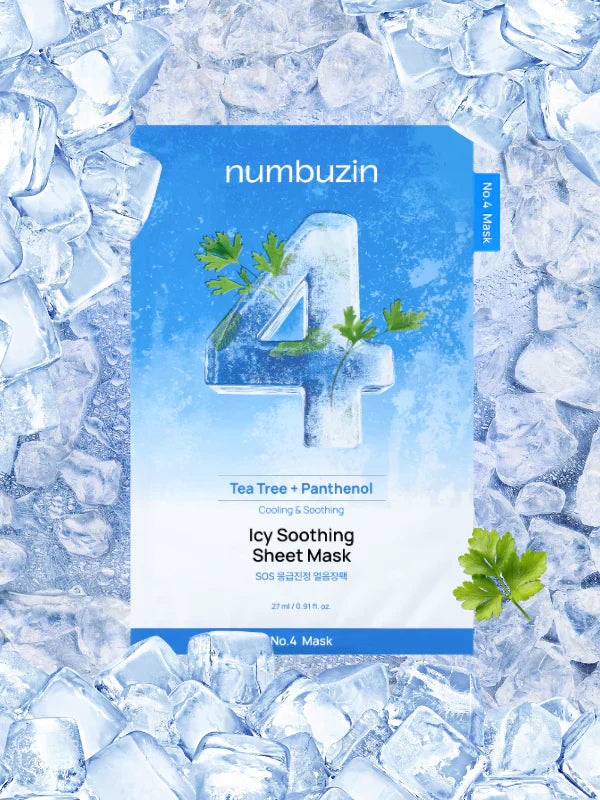 numbuzin No.4 Icy Soothing Sheet Mask 27ml - 1 BOX / 5 PC
