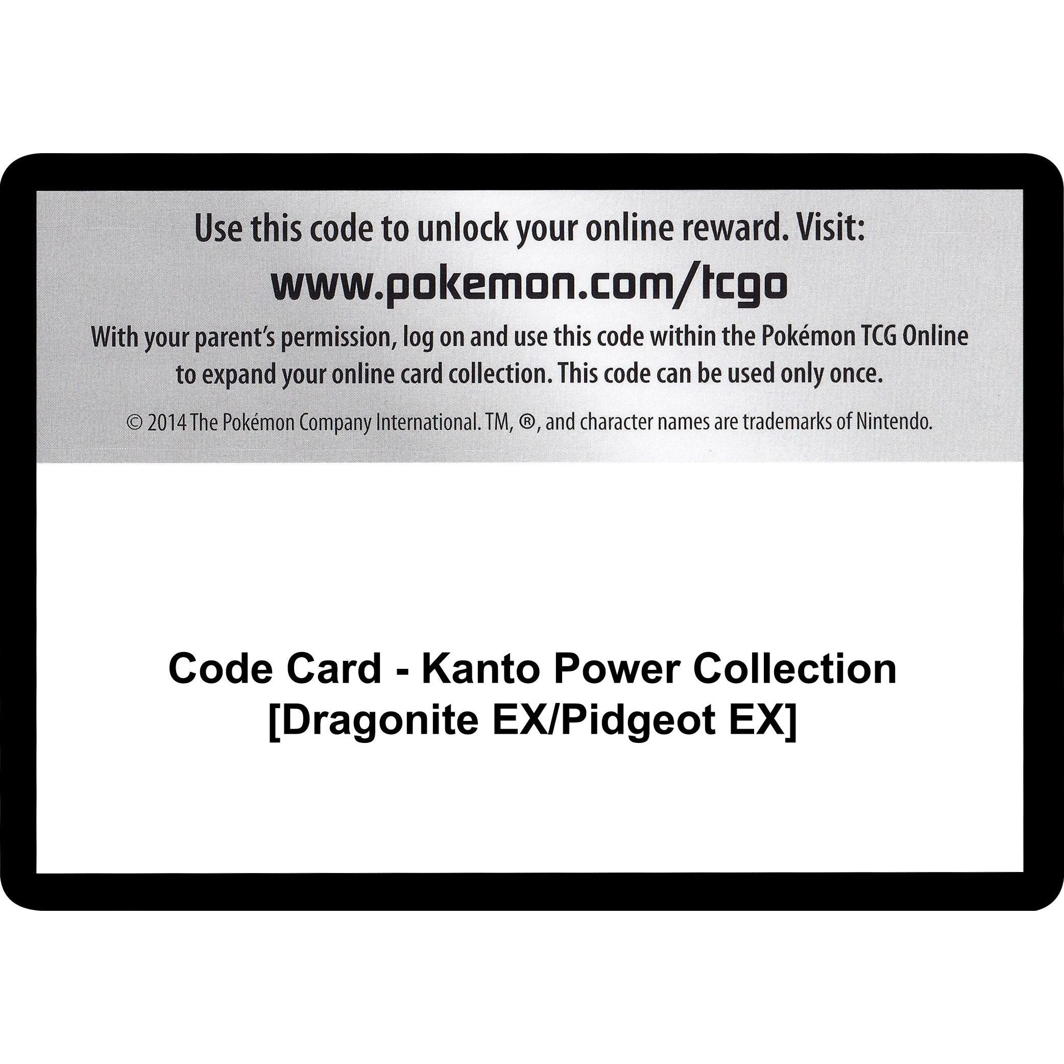 Code Card - Kanto Power Collection [Dragonite EX/Pidgeot EX] (EVO)