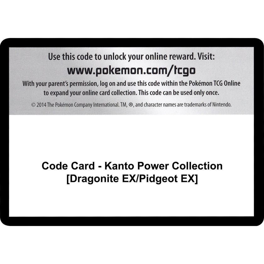 Code Card - Kanto Power Collection [Dragonite EX/Pidgeot EX] (EVO)