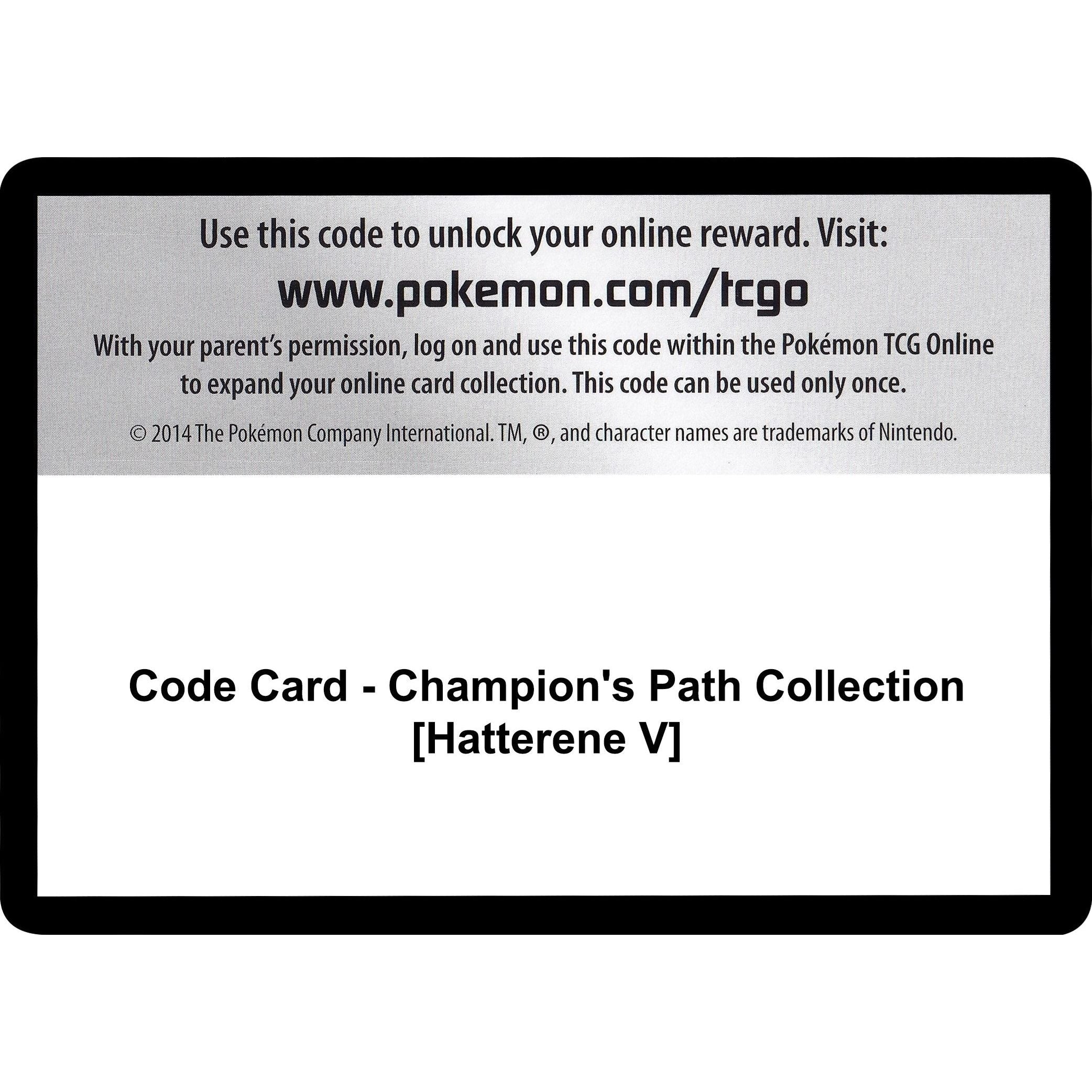 Code Card - Champion's Path Collection [Hatterene V] (CHP)