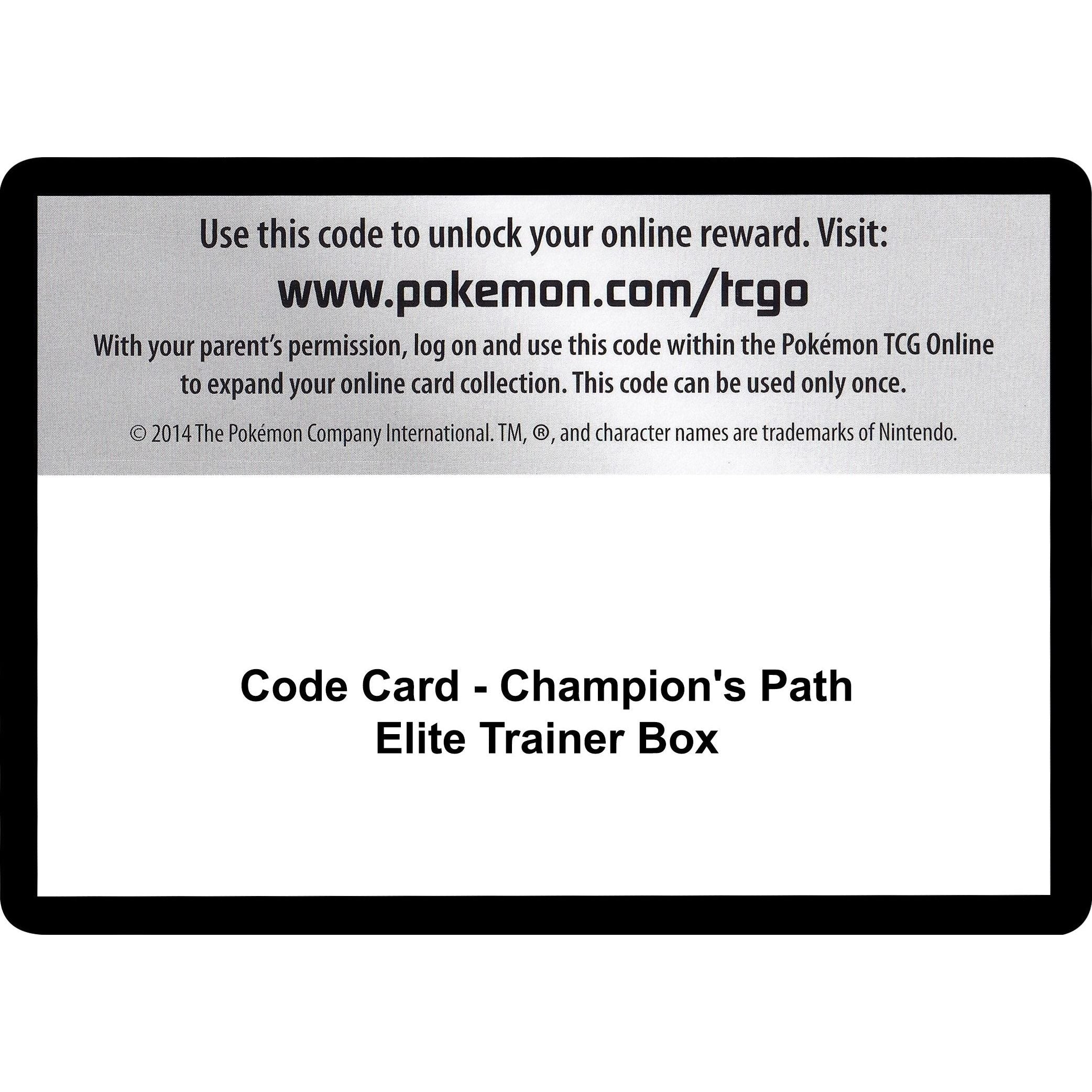 Code Card - Champion's Path Elite Trainer Box (CHP)
