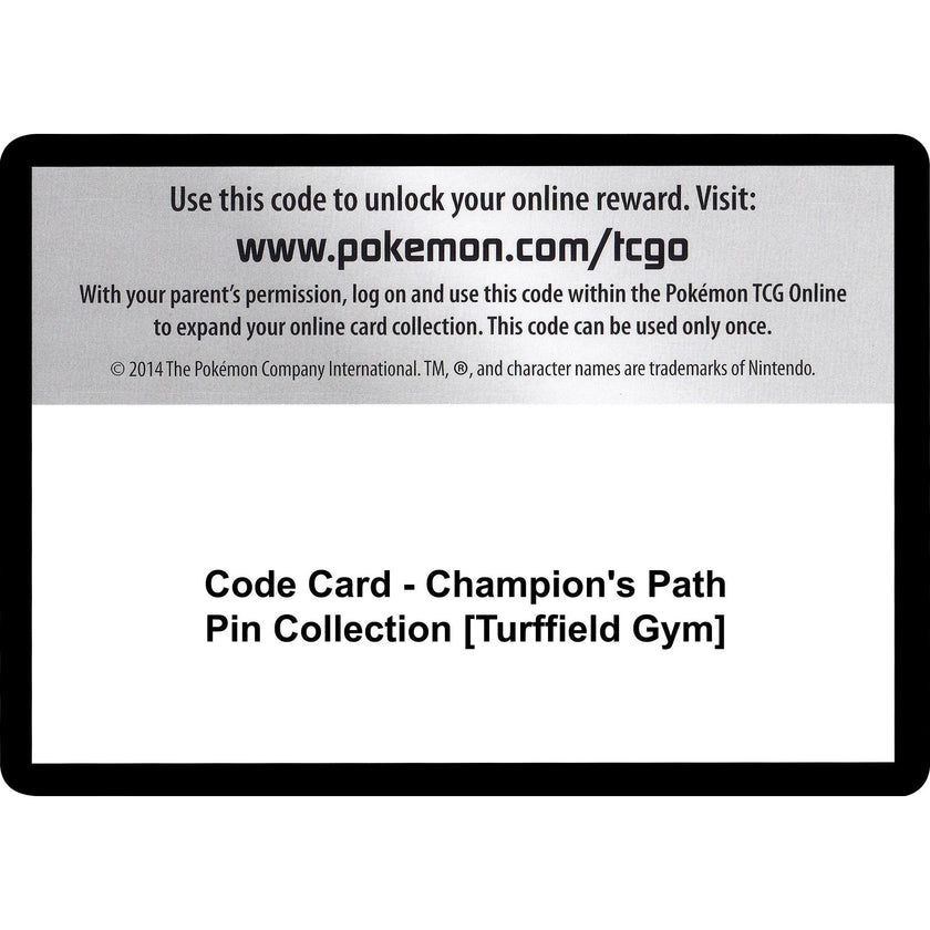 Code Card - Champion's Path Pin Collection [Turffield Gym] (CHP)
