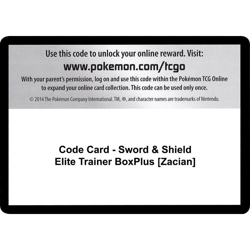 Code Card - Sword & Shield Elite Trainer Box Plus [Zacian] (SWSH04)