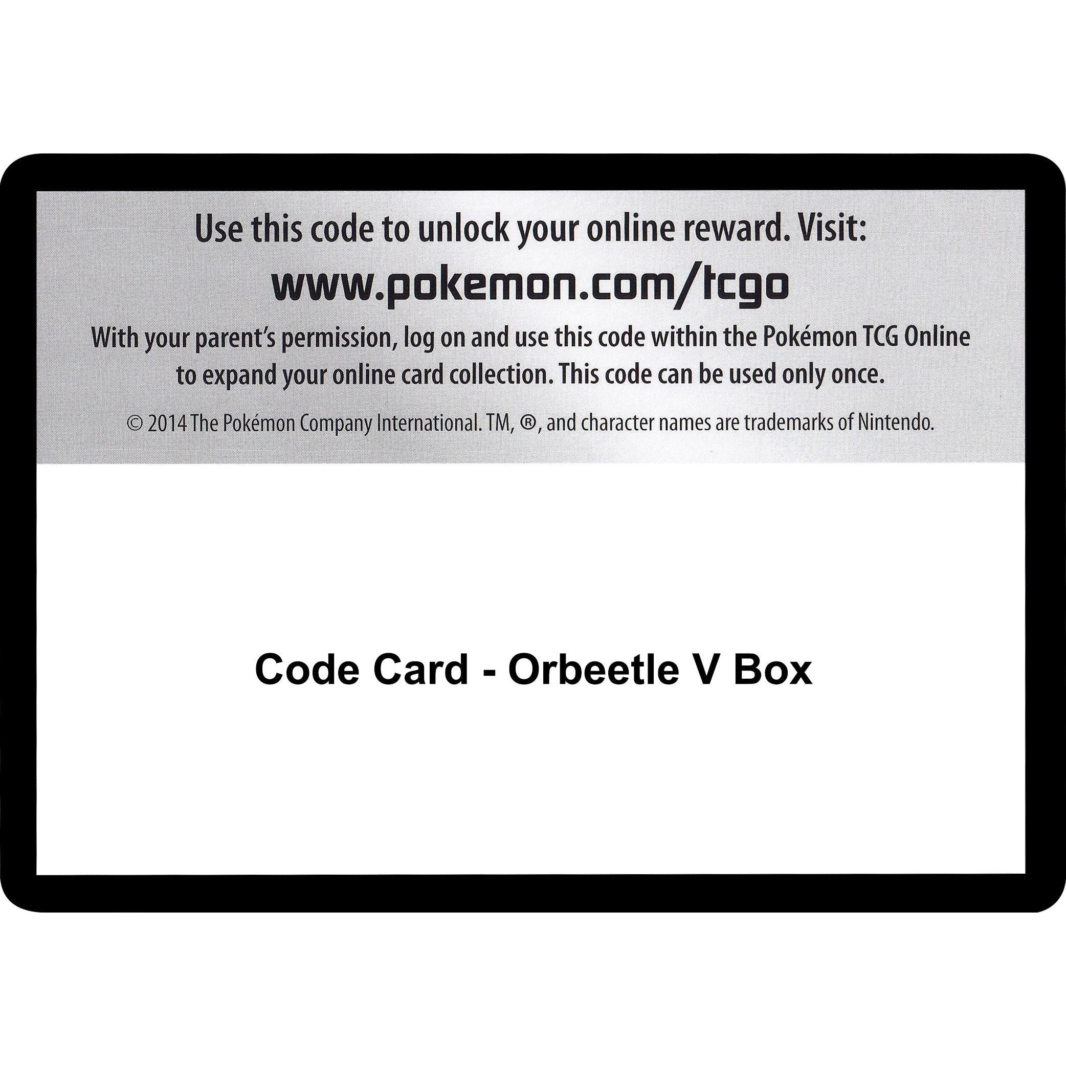 Code Card - Orbeetle V Box (SWSH04)