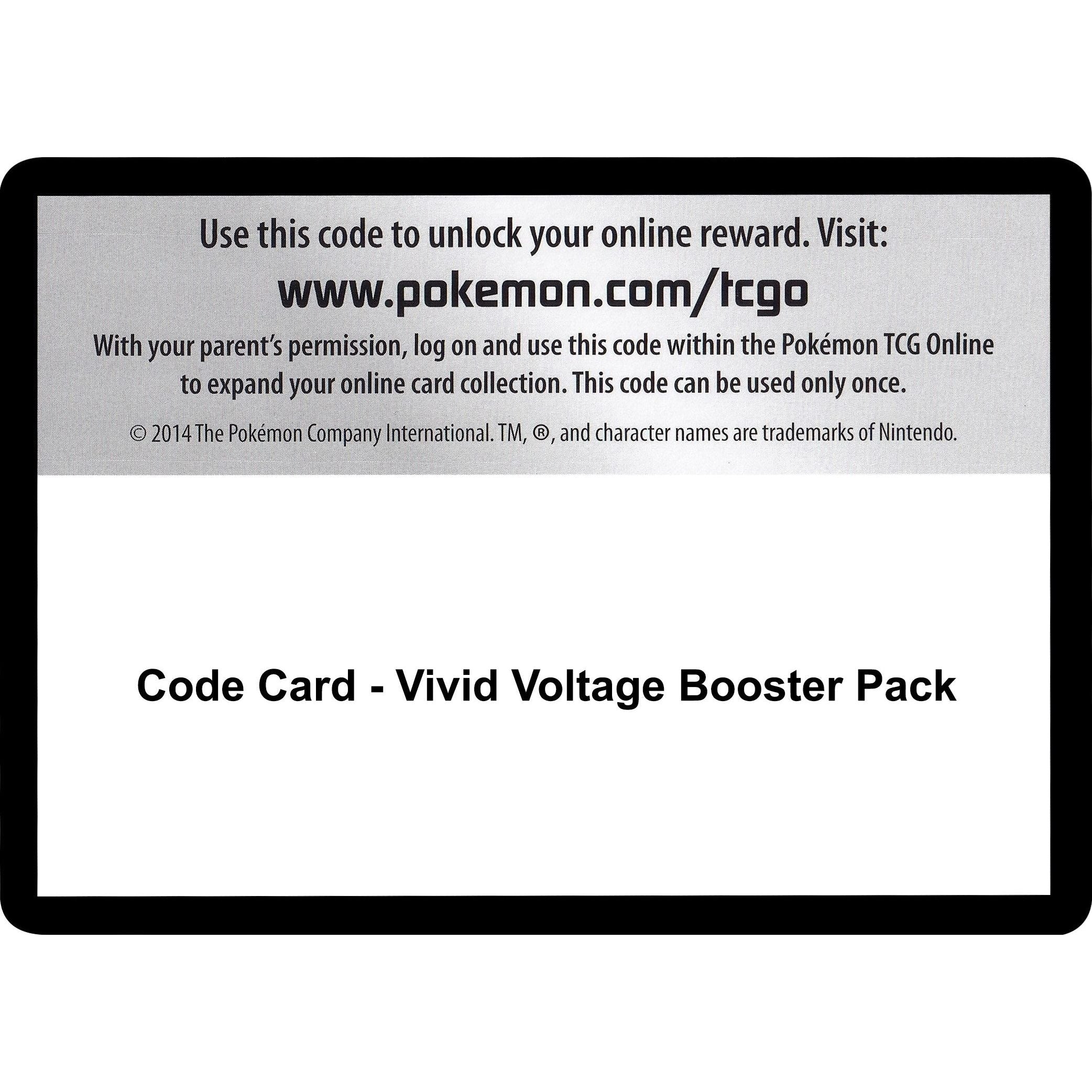 Code Card - Vivid Voltage Booster Pack (SWSH04)