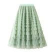 Cake Skirt Women's White Gauze long Layered tulle Skirt