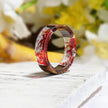 Cross-border Foreign Trade New Wood Resin Ring Diy Handmade Dried Flower Epoxy Ring
