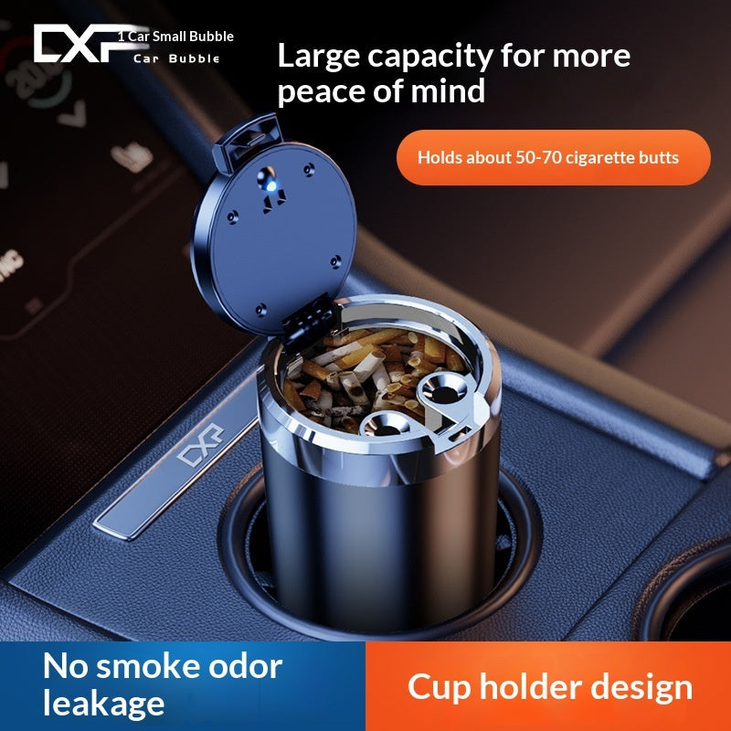 Car Ashtray with Lid for Cup Holder – Smokeless Car Ashtray for Canada & USA | No-Spill Auto Ashtray