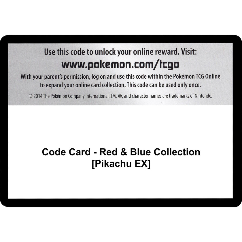 Code Card - Red & Blue Collection [Pikachu EX] (GEN)