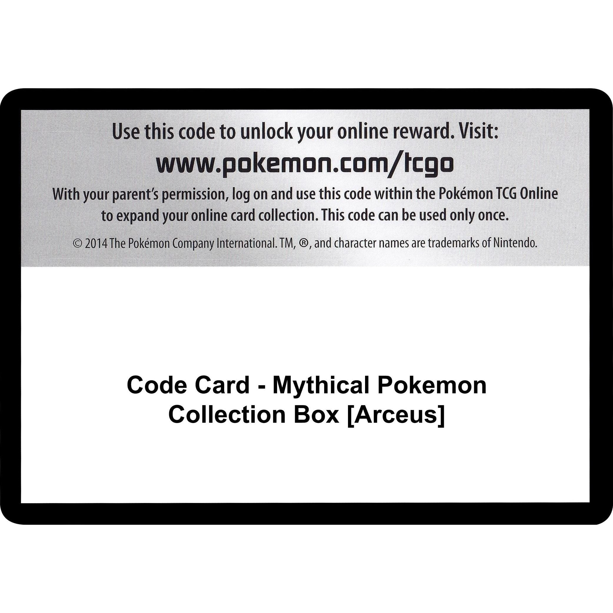 Code Card - Mythical Pokemon Collection Box [Arceus] (GEN)