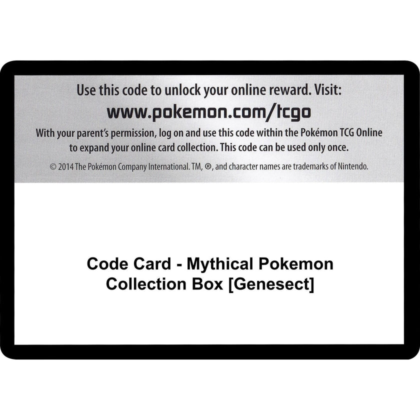 Code Card - Mythical Pokemon Collection Box [Genesect] (GEN)