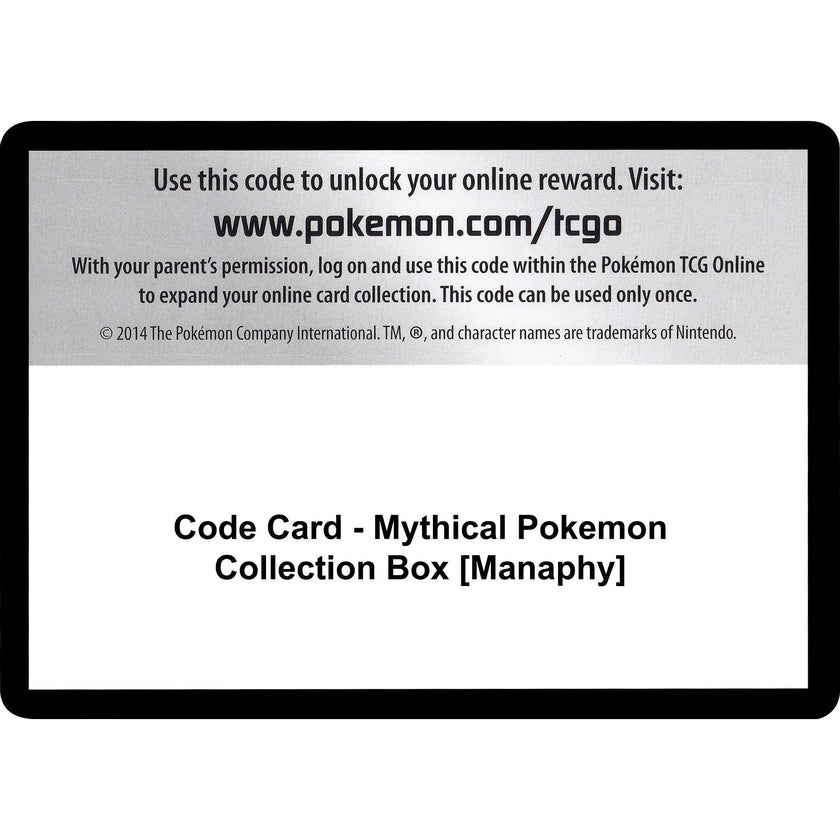 Code Card - Mythical Pokemon Collection Box [Manaphy] (GEN)