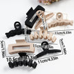 Coffee Series Hair Barrette Combination Set – Plastic Resin Hair Clips for Women
