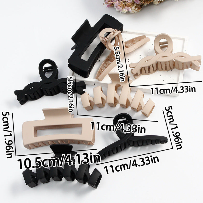 Coffee Series Hair Barrette Combination Set – Plastic Resin Hair Clips for Women