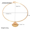 Stainless Steel Shell & Starfish Beach Necklace – Electroplated Clavicle Chain for Women (14 Styles)