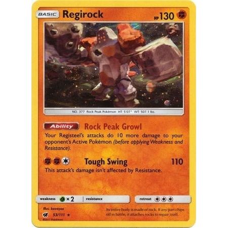 Regirock - 53/111 (Cosmos Holo) (53/111) (SMP)