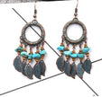 Handmade beaded tassel earrings