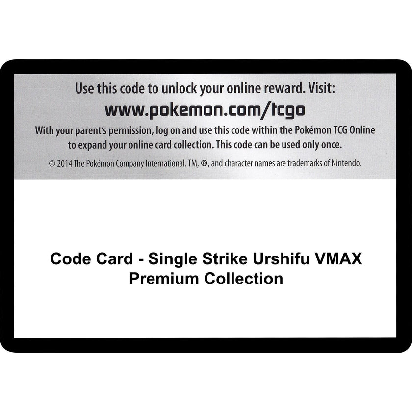 Code Card - Single Strike Urshifu VMAX Premium Collection (SWSH08)
