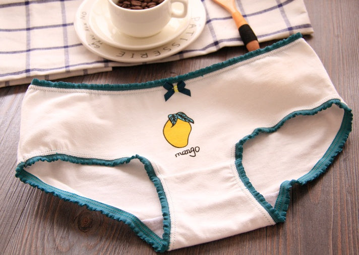 Women's Cartoon Print Cotton Underwear – Cute Novelty Bikini Panties (4 Styles, L & XL)