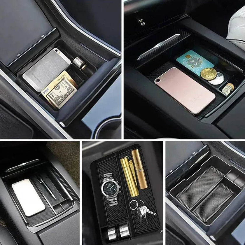 Tesla y center console organizer
