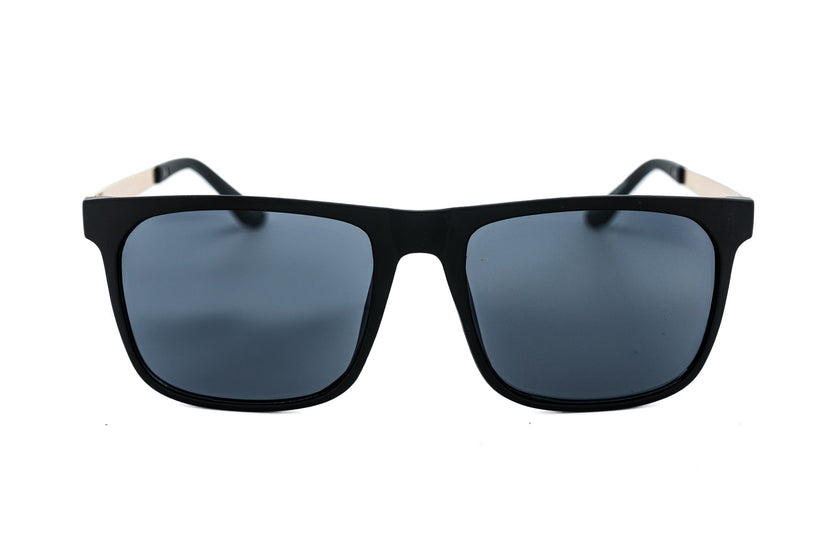 Soren – Matte Black & Gold Square Sunglasses | Bolero Eyewear