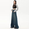 New Simple High Waist Casual Straight-leg Baggy Jeans Pant For Women