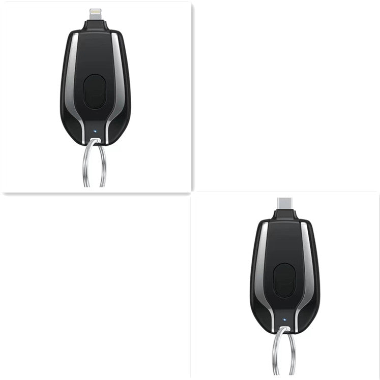 Keychain Power Bank 1500mAh – Portable Emergency Charger for iPhone & USB-C