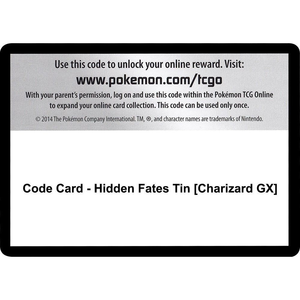Code Card - Hidden Fates Tin [Charizard GX] (HIF)