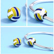 925 Sterling Silver Sports Ball DIY Bracelet Bead – Volleyball Football Baseball Tennis