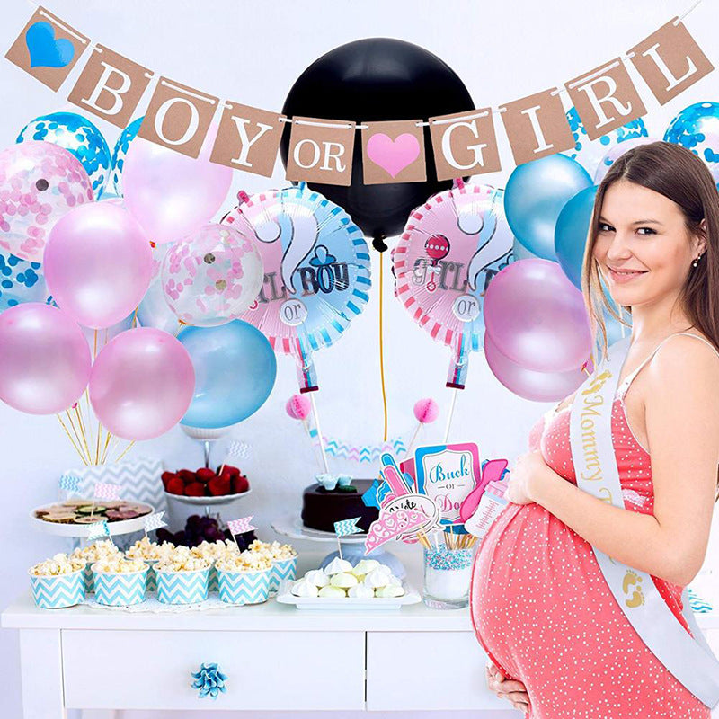 Gender Reveal Balloon Decoration Set – Pink & Blue Party Kit