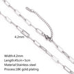 Stainless Steel Vacuum Vapor Plating 18K Gold Color Protection Lip Chain Necklace