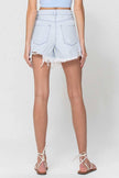 Light Washed High Waisted Mom Shorts