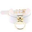 Gothic Punk Wide PU Leather O Ring BDSM Collar Choker Necklace Women Bondage Collar